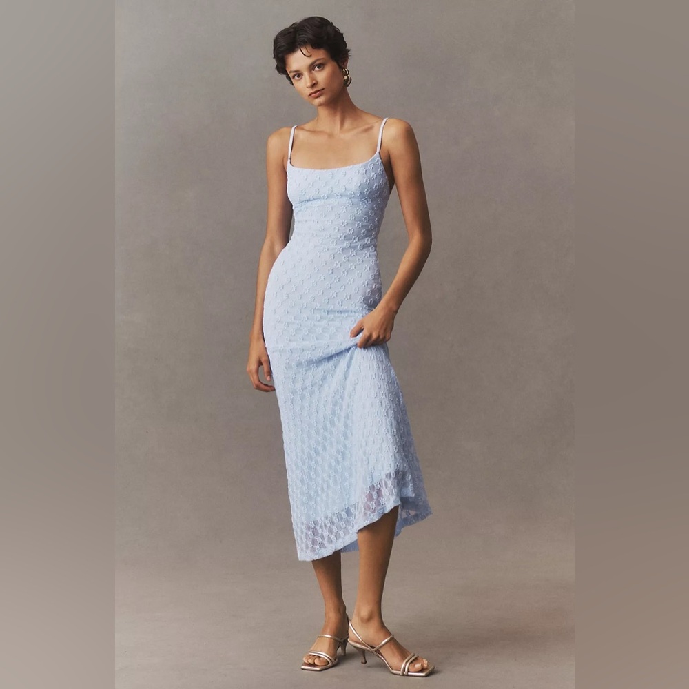 bardot adoni sleeveless lace midi
